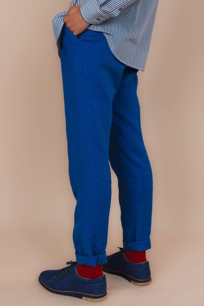 De IONESCU Die Hose „Leipzig“ – Bio-Baumwolle im Chevron-Muster - Van Gogh Blau De IONESCU Die Hose „Leipzig“ – Bio-Baumwolle im Chevron-Muster - Van Gogh Blau von De IONESCU