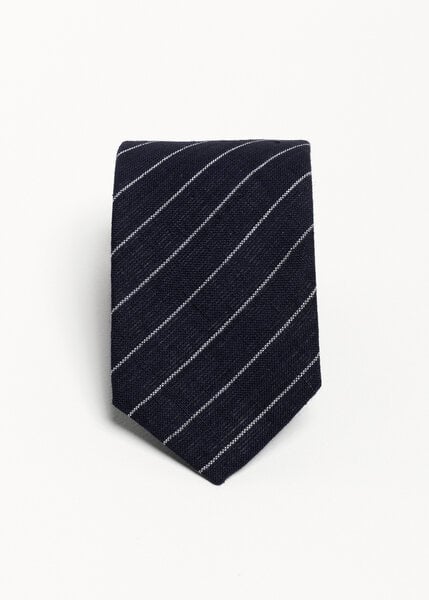 De IONESCU Die nachhaltige Krawatte „Frankfurt“ aus 100 % Leinen – normale Breite von De IONESCU