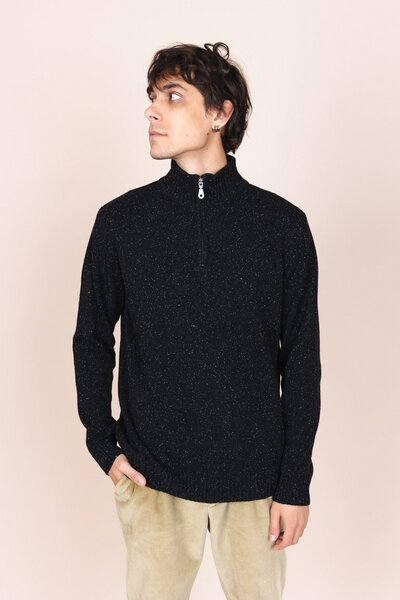 De IONESCU RODNA Winter Strickpullover aus warmer Wolle – Pullover mit halbem Reißverschluss von De IONESCU