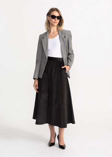 De IONESCU Langer Cordrock mit Kontrastnähten von De IONESCU