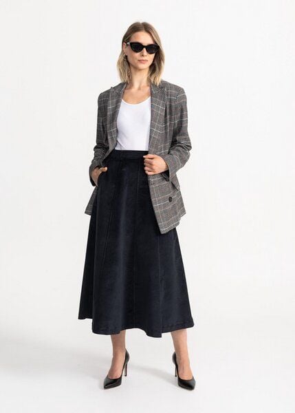 De IONESCU Langer Cordrock mit Kontrastnähten von De IONESCU