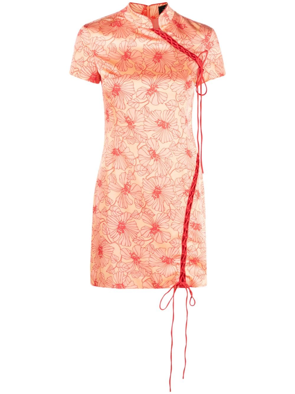 De La Vali Minikleid mit Blumen-Print - Orange von De La Vali