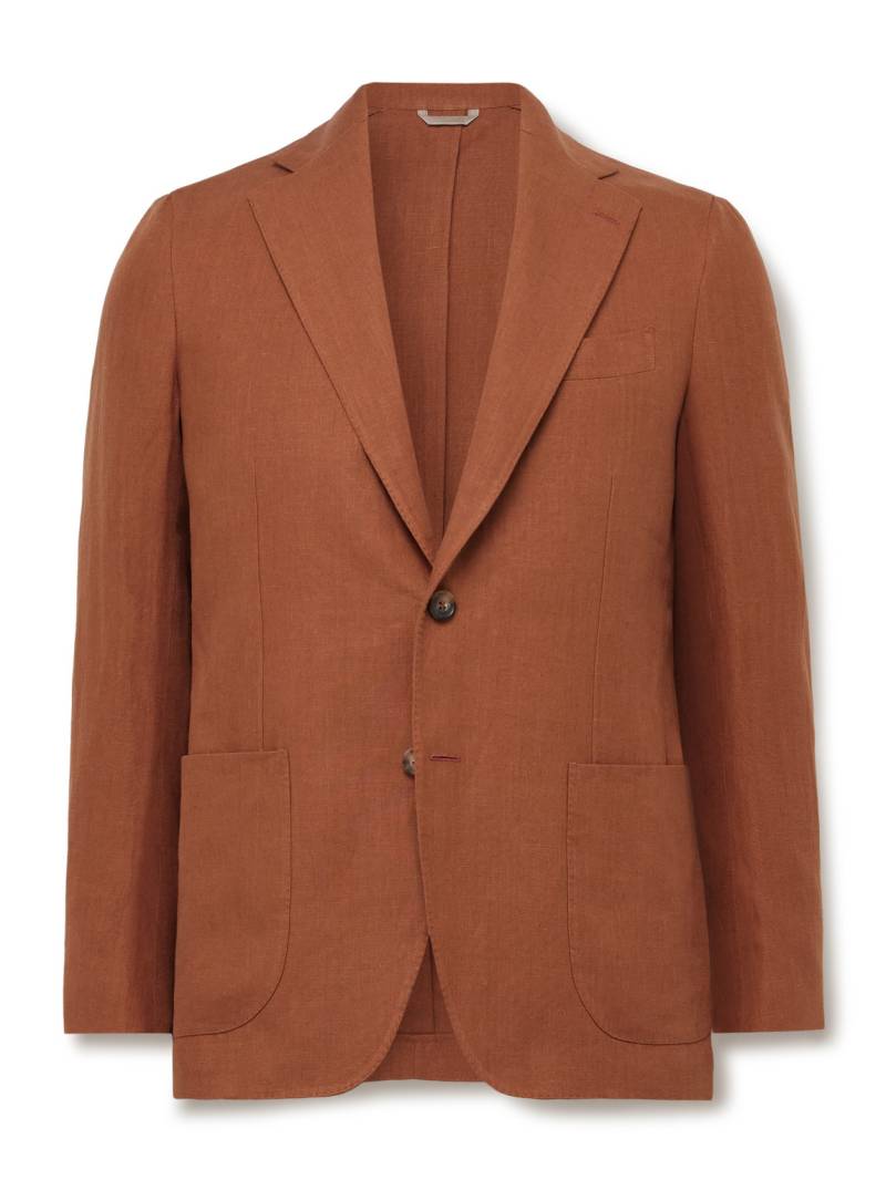 De Petrillo - Forcella Slim-Fit Linen Blazer - Men - Orange - IT 50 von De Petrillo