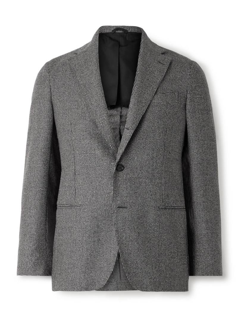 De Petrillo - Napoli Slim-Fit Houndstooth Virgin Wool Suit Jacket - Men - Gray - IT 48 von De Petrillo