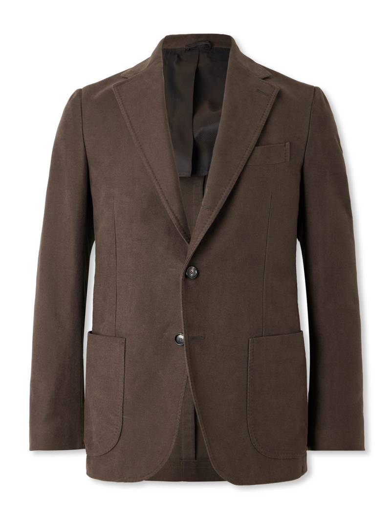 De Petrillo - Posillipo Slim-Fit Unstructured Cotton Suit Jacket - Men - Brown - IT 50 von De Petrillo