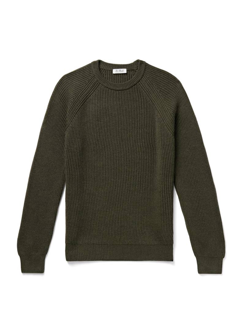 De Petrillo - Ribbed Virgin Wool Sweater - Men - Green - IT 46 von De Petrillo