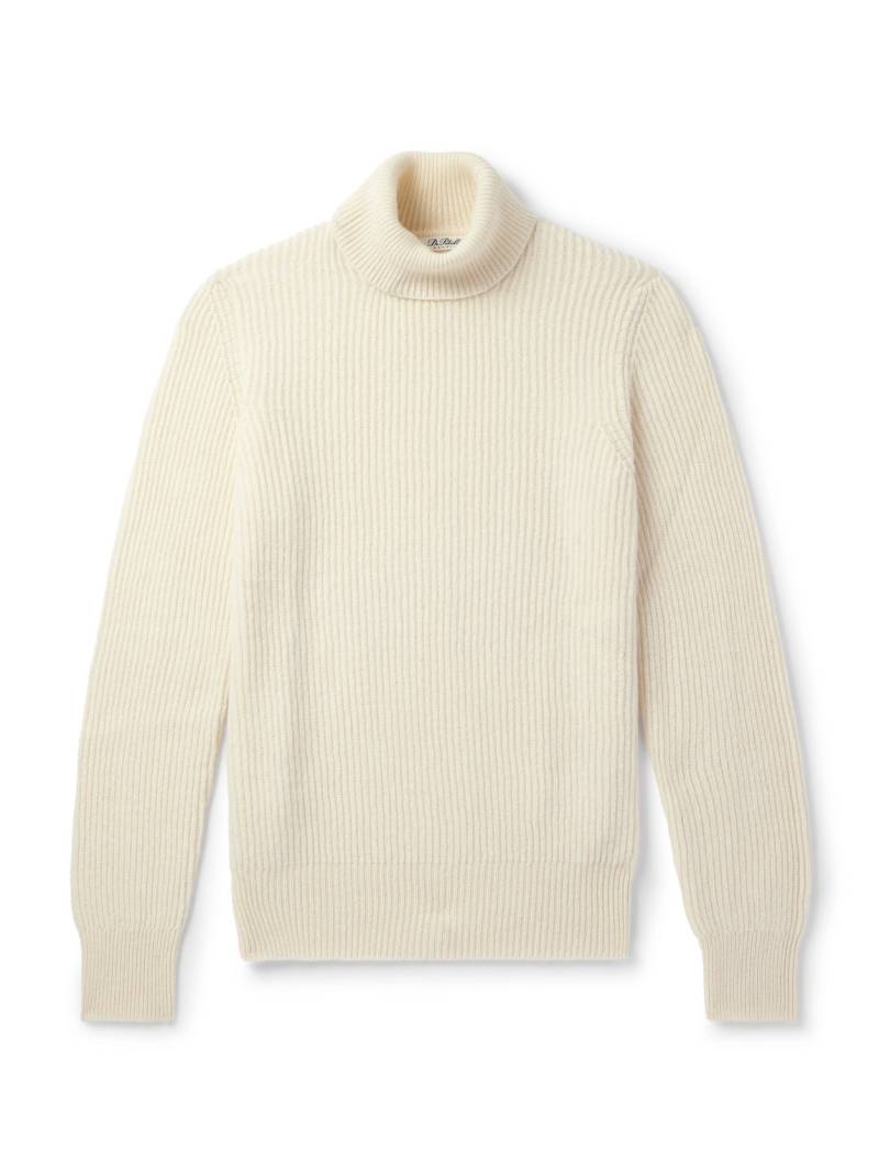 De Petrillo - Slim-Fit Ribbed Merino Wool and Cashmere-Blend Rollneck Sweater - Men - Neutrals - IT 56 von De Petrillo