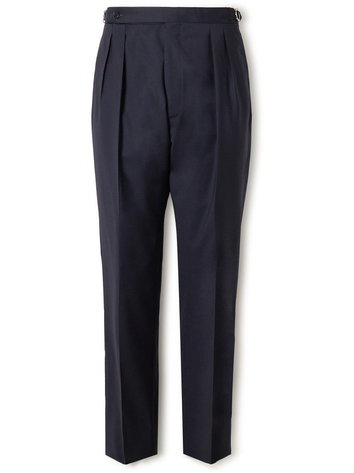 De Petrillo - Straight-Leg Pleated Virgin Wool-Blend Trousers - Men - Blue - IT 50 von De Petrillo