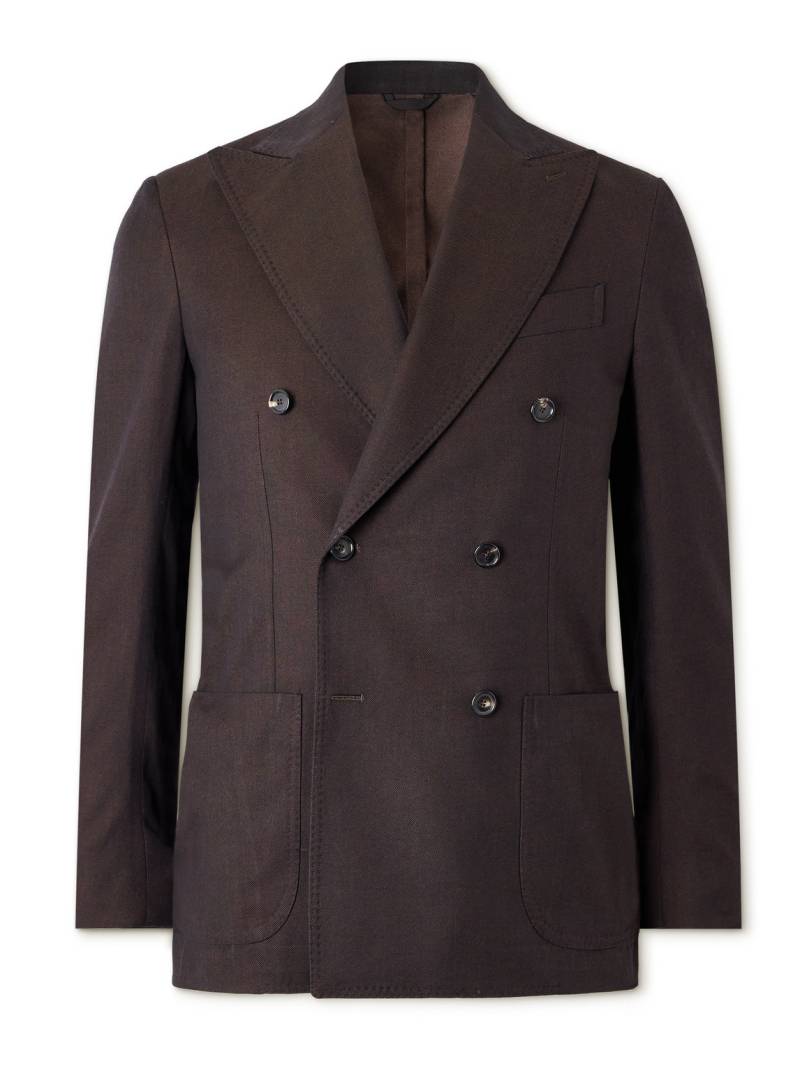 De Petrillo - Vesuvio Cotton and Silk-Blend Twill Suit Jacket - Men - Brown - IT 46 von De Petrillo