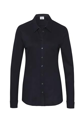 DeSoto Damen Jerseybluse - Bügelfrei Uni Midnight Blue 46 von De Soto
