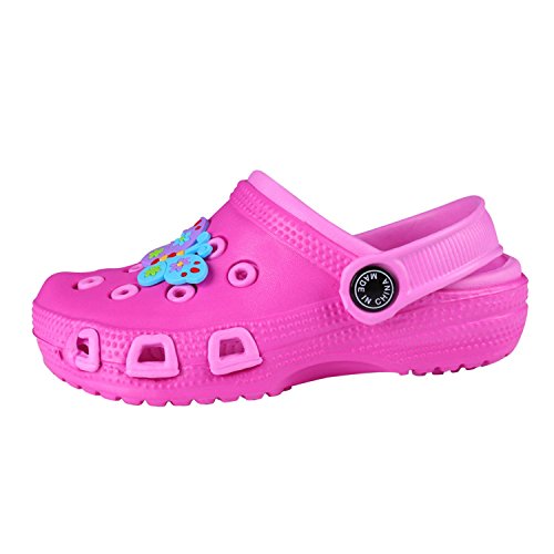De feuilles Kinder Clog Pantoletten Crocband Schuhe Sandale Badeschuhe rutschfeste Latschen Slippers mit Cartoon Raupe Sommer Strandschuhe Schmetterling Clogs Pantoletten von De feuilles