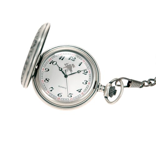 DeCave 004314001 Feuerwehruhr/Taschenuhr - Messing - Miyota 2035 - mit Kette ca. 30 cm von DeCave