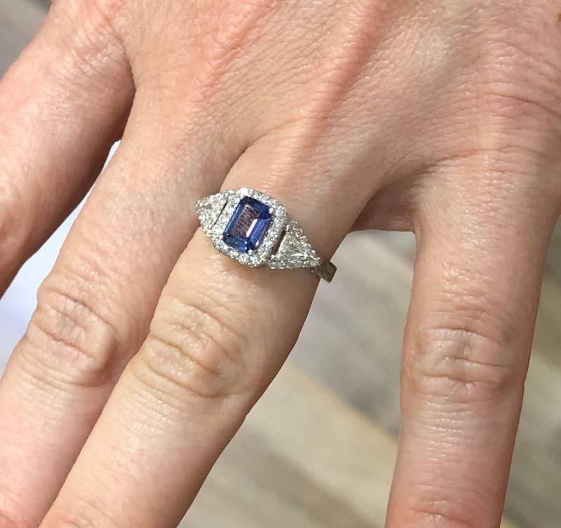 Saphir & Diamanten 3 Steine Ring von DeChlen