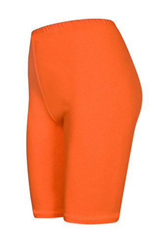 DeDavide 2 Stück Damen Radlerhose, Orange, XL von DeDavide