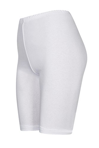 DeDavide 2 Stück Damen Radlerhose, Weiß, S von DeDavide