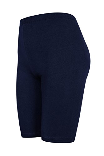 DeDavide 2 Stück Damen Radlerhose, Dunkelblau, L von DeDavide