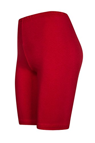 DeDavide 2 Stück Damen Radlerhose, Rot, XL von DeDavide