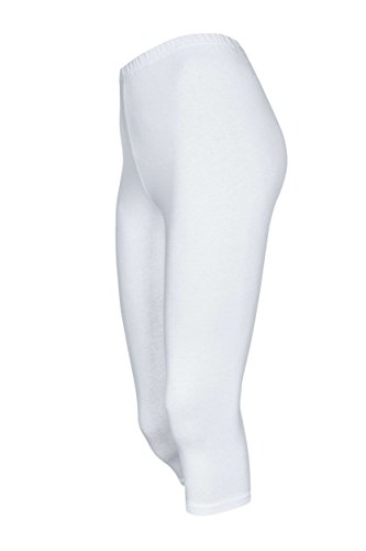 DeDavide 2 Stück Kinder 3/4-Capri-Leggings, Weiß, 116 von DeDavide