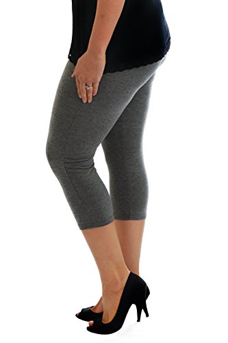 DeDavide Capri Damenleggings, Dunkelgrau, S von DeDavide