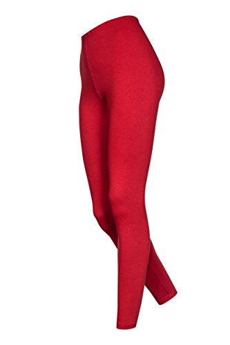 DeDavide Lange Kinder Leggings, Rot, 128/134 von DeDavide