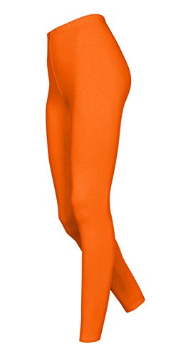 DeDavide Lange Leggings für Damen, Orange, S von DeDavide