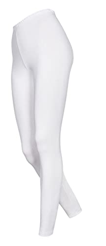 DeDavide Lange Leggings für Damen, Weiß, 4XL von DeDavide