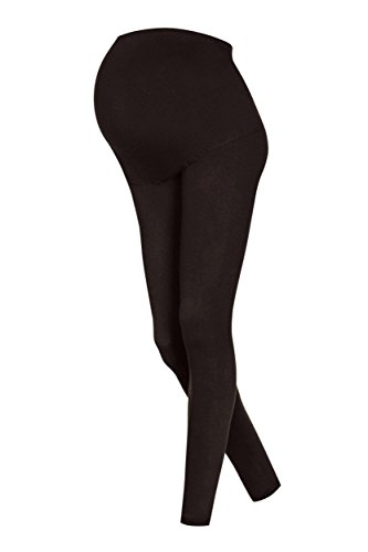 DeDavide Winterleggings mit Fleece warme Leggings für Schwangere Umstandshose Leibhohe 10 Farben (Braun, M) von DeDavide