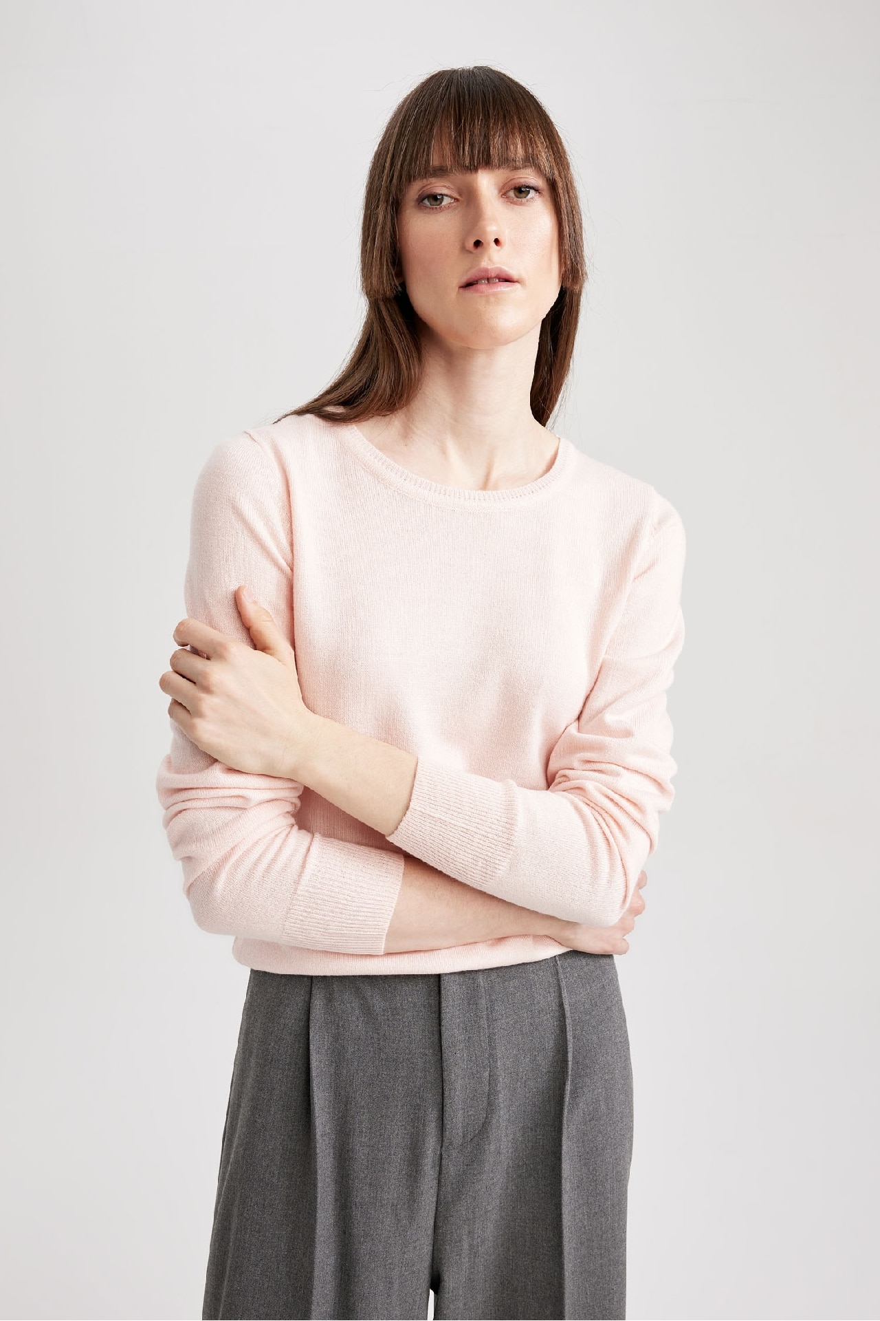 Damen Regular Fit Strickpullover von DeFacto