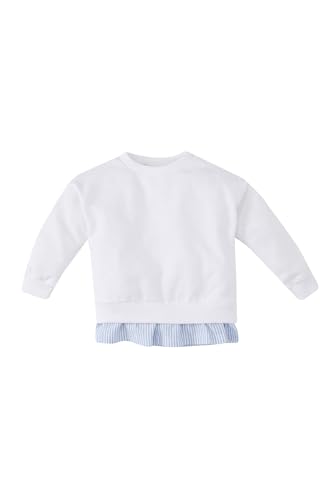 DeFacto Baby Mädchen Pullover, süßer Baby Pullover mit Langen Ärmeln - kuscheliges Baby Sweatshirt niedliches Baby Shirt Langarm für Mädchen, hochwertiger Kinderpullover,Weiß,24-3 Jahre von DeFacto