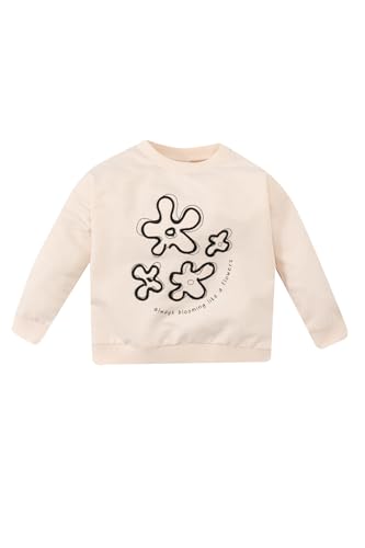 DeFacto Baby Mädchen Pullover, süßer Baby Pullover mit Langen Ärmeln - kuscheliges Baby Sweatshirt niedliches Baby Shirt Langarm für Mädchen, hochwertiger Kinderpullover von DeFacto