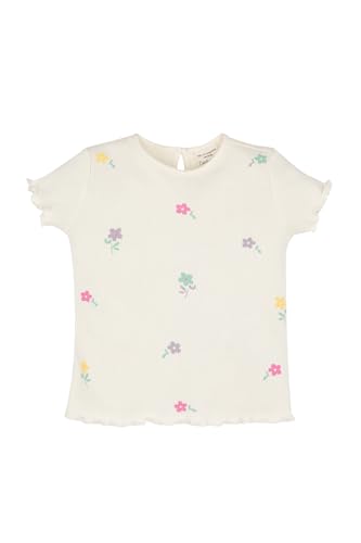 DeFacto Baby Mädchen T-Shirt unverzichtbare Neugeborenen Baby Essentials - niedliches Baby T-Shirt für Mädchen hochwertiges Babyshirt Designs von DeFacto