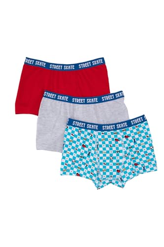 DeFacto Boxershorts Set Herren für Kinder - Bequeme Herren Unterhosen Jungen,Grey Melange,5-6 Jahre von DeFacto