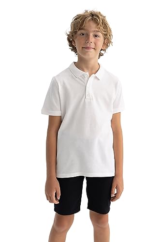 DeFacto Boy's B0668A8 T-Shirt, White, 9-10 Jahre von DeFacto