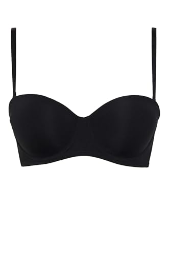 DeFacto Bralette Spitze für Damen - Damen BH Weich und Atmungsaktiv Bra Black,90/C von DeFacto