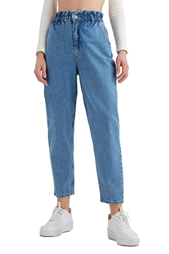 DeFacto Damen A0691AX Jeans, MID Blue, 40 von DeFacto