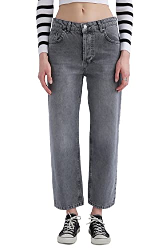 DeFacto Damen A0727AX Jeans, Anthra, 42 von DeFacto