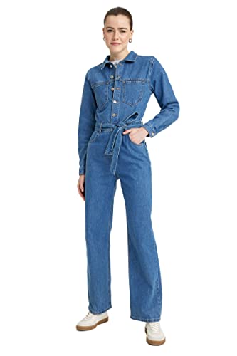 DeFacto Damen A0933ax Overalls, Blau, L EU von DeFacto