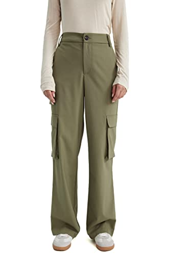 DeFacto Damen A1572AX Casual Pants, LT.Khaki, 38 von DeFacto