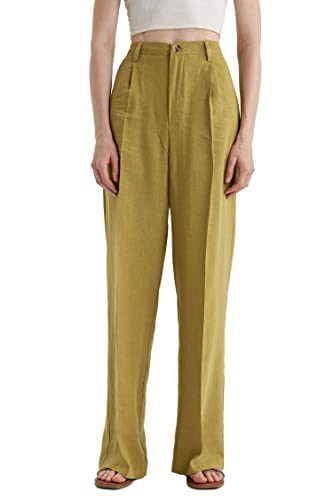 DeFacto Damen A1922AX Casual Pants, Khaki, 36 von DeFacto