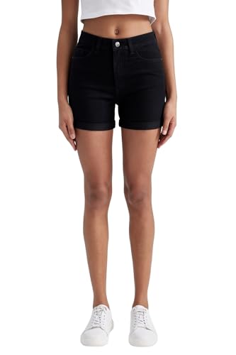 DeFacto Damen A1959AX Shorts, Black, 34 DeFacto Damen A1959AX Shorts, Black, 34 von DeFacto