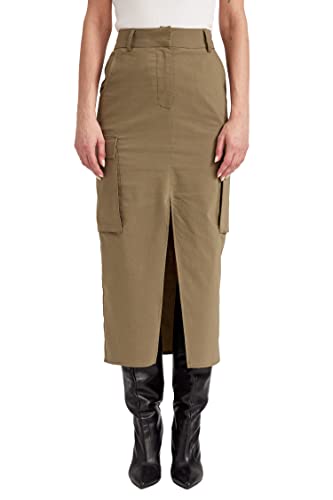 DeFacto Damen A2067AX Skirt, R.Khaki, 36 von DeFacto