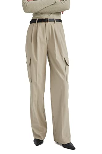 DeFacto Damen A2088AX Casual Pants, LT.Khaki, 38 von DeFacto