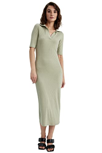 DeFacto Damen A2096AX Dress, LT.Khaki, XL von DeFacto