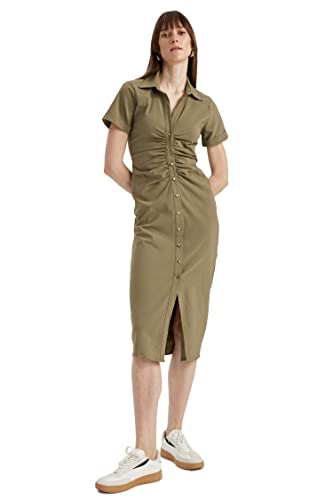 DeFacto Damen A3176AX Dress, R.Khaki, 40 von DeFacto