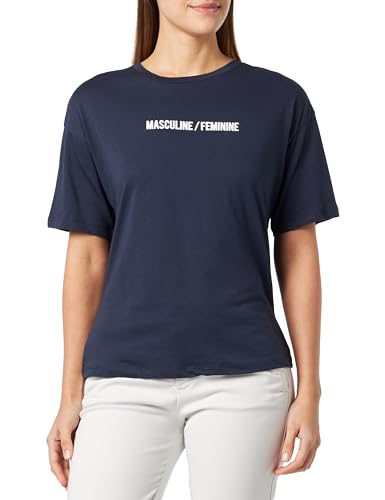 DeFacto Damen A3460ax T-Shirt, Navy, L EU von DeFacto