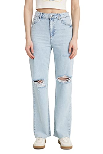 DeFacto Damen A3467ax Jeans, Blau, 40 EU von DeFacto