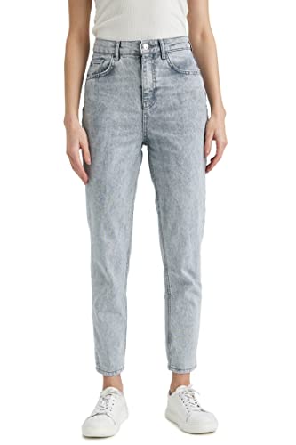 DeFacto Damen A3477AX Jeans, Grey, 42 von DeFacto