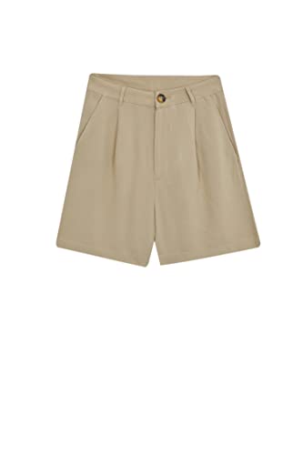 DeFacto Damen A4097ax Shorts, Beige, 42 EU von DeFacto