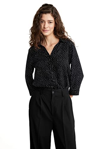 DeFacto Damen K6402AZ Shirt, Black, XXL von DeFacto