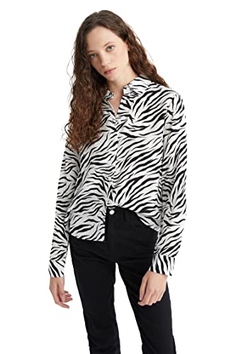 DeFacto Damen N2517AZ Shirt, White, XXL von DeFacto